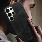 Cover posteriore per telefono in ecopelle con chiusura magnetica Retro-skin., For Galaxy S25 Ultra 5G, For Galaxy S24 FE 5G, For Galaxy A55 5G