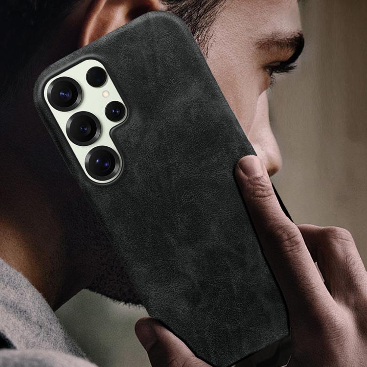Cover posteriore per telefono in ecopelle con chiusura magnetica Retro-skin., For Galaxy S25 Ultra 5G, For Galaxy S24 FE 5G, For Galaxy A55 5G