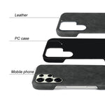 Cover posteriore per telefono in ecopelle con chiusura magnetica Retro-skin., For Galaxy S25 Ultra 5G, For Galaxy S24 FE 5G, For Galaxy A55 5G