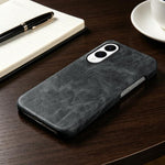 Cover posteriore per telefono in ecopelle con chiusura magnetica Retro-skin., For Galaxy S25 Edge 5G, For Galaxy S25 5G, For Galaxy S25+ 5G