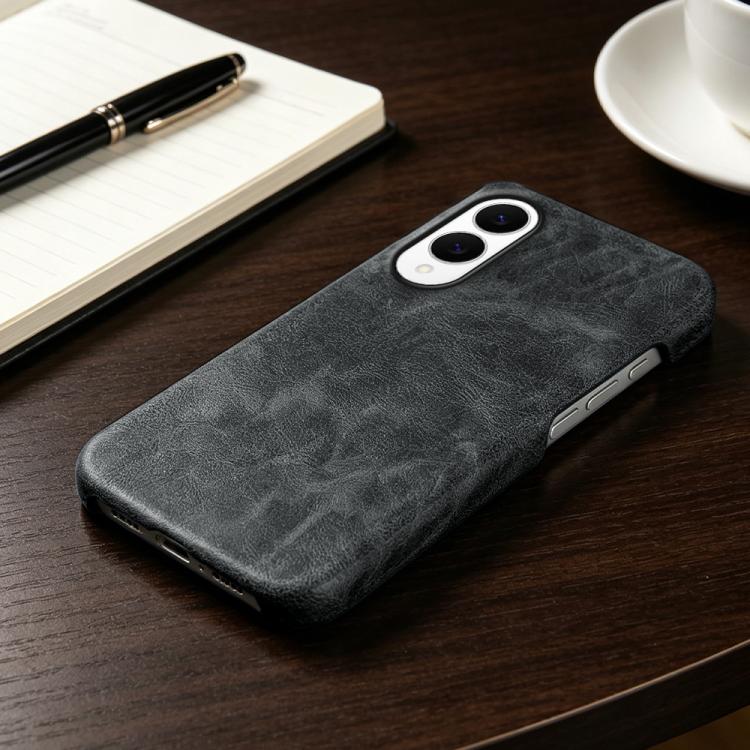Cover posteriore per telefono in ecopelle con chiusura magnetica Retro-skin., For Galaxy S25 Edge 5G, For Galaxy S25 5G, For Galaxy S25+ 5G