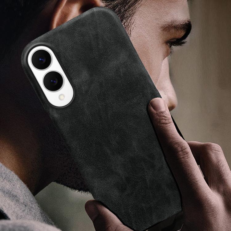 Cover posteriore per telefono in ecopelle con chiusura magnetica Retro-skin., For Galaxy S25 Edge 5G, For Galaxy S25 5G, For Galaxy S25+ 5G