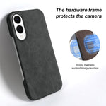 Cover posteriore per telefono in ecopelle con chiusura magnetica Retro-skin., For Galaxy S25 Edge 5G, For Galaxy S25 5G, For Galaxy S25+ 5G