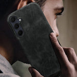 Cover posteriore per telefono in ecopelle con chiusura magnetica Retro-skin., For Galaxy A35 5G, For Galaxy A25 5G Global, For Galaxy A33 5G