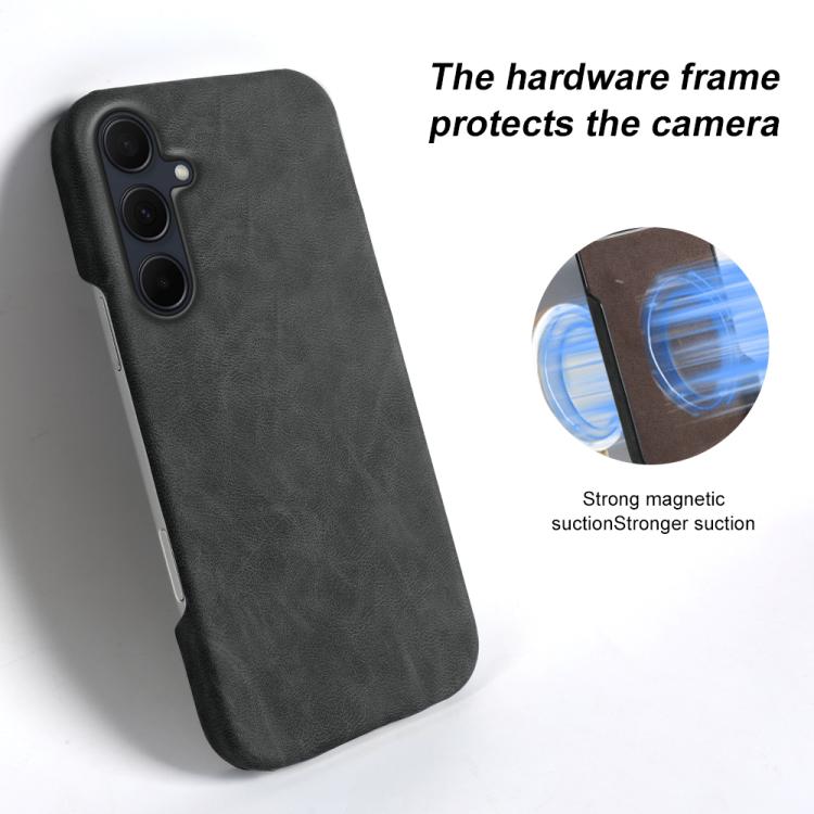 Cover posteriore per telefono in ecopelle con chiusura magnetica Retro-skin., For Galaxy A35 5G, For Galaxy A25 5G Global, For Galaxy A33 5G
