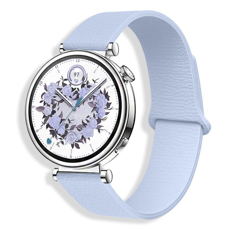 Cinturino per orologio in silicone con motivo litchi e chiusura magnetica, 18mm