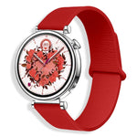 Cinturino per orologio in silicone con motivo litchi e chiusura magnetica, 18mm