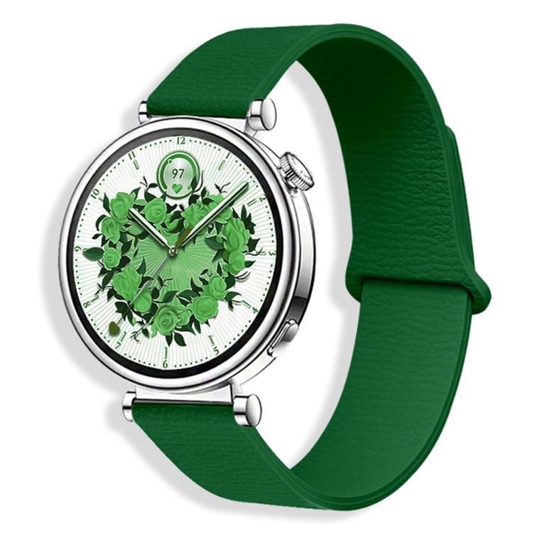 Cinturino per orologio in silicone con motivo litchi e chiusura magnetica, 18mm