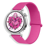 Cinturino per orologio in silicone con motivo litchi e chiusura magnetica, 20mm