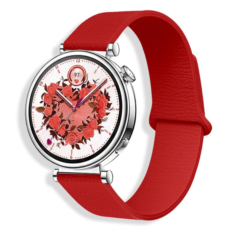 Cinturino per orologio in silicone con motivo litchi e chiusura magnetica, 20mm