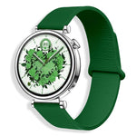 Cinturino per orologio in silicone con motivo litchi e chiusura magnetica, 20mm