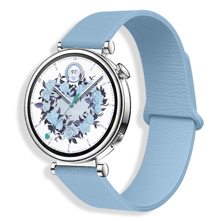 Cinturino per orologio in silicone con motivo litchi e chiusura magnetica, 20mm