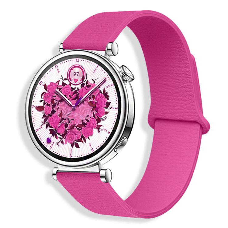 Cinturino per orologio in silicone con motivo litchi e chiusura magnetica, 22mm