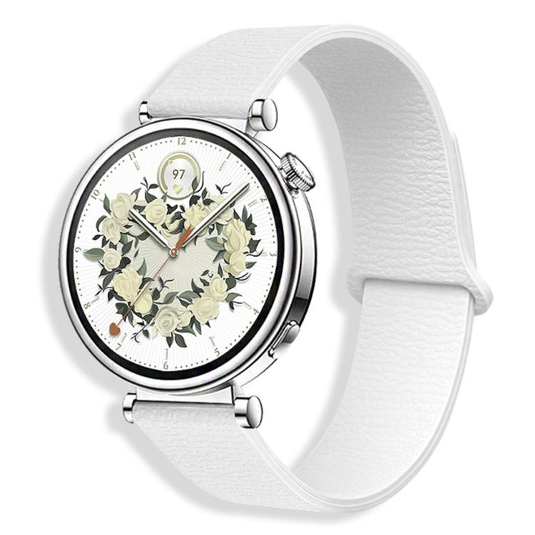 Cinturino per orologio in silicone con motivo litchi e chiusura magnetica, 22mm