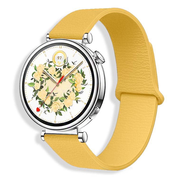 Cinturino per orologio in silicone con motivo litchi e chiusura magnetica, 22mm