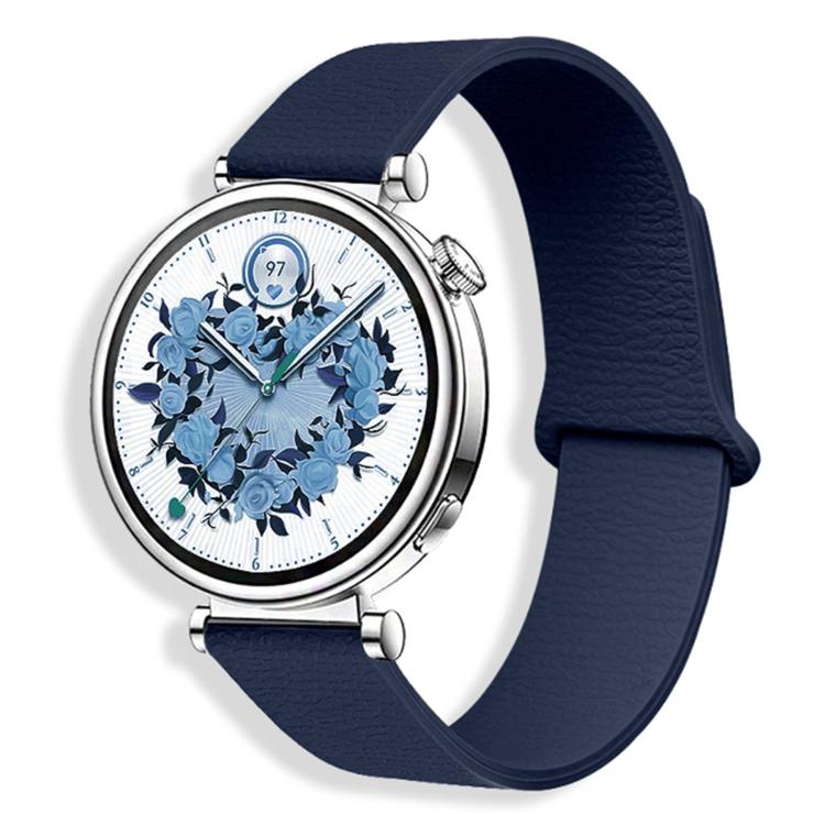 Cinturino per orologio in silicone con motivo litchi e chiusura magnetica, 22mm