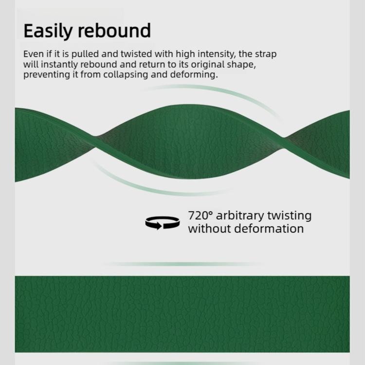 Cinturino per orologio in silicone con motivo litchi e chiusura magnetica, 22mm