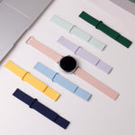 Cinturino per orologio in silicone con motivo litchi e chiusura magnetica, 18mm