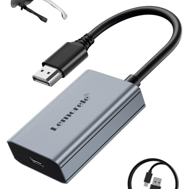 Docking station multiporta Lemorele LD50 Type-C con adattatore HDMI 4K per laptop e tablet.