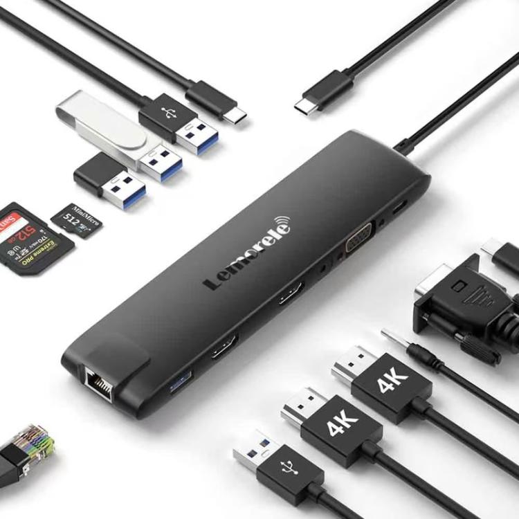 Docking station Lemorele TC96 Type-C con HDMI 4K e Ethernet