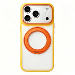 Custodia magnetica semitrasparente Color Shield con supporto girevole a 360° per telefono., For iPhone 17 Pro Max, For iPhone 17 Pro