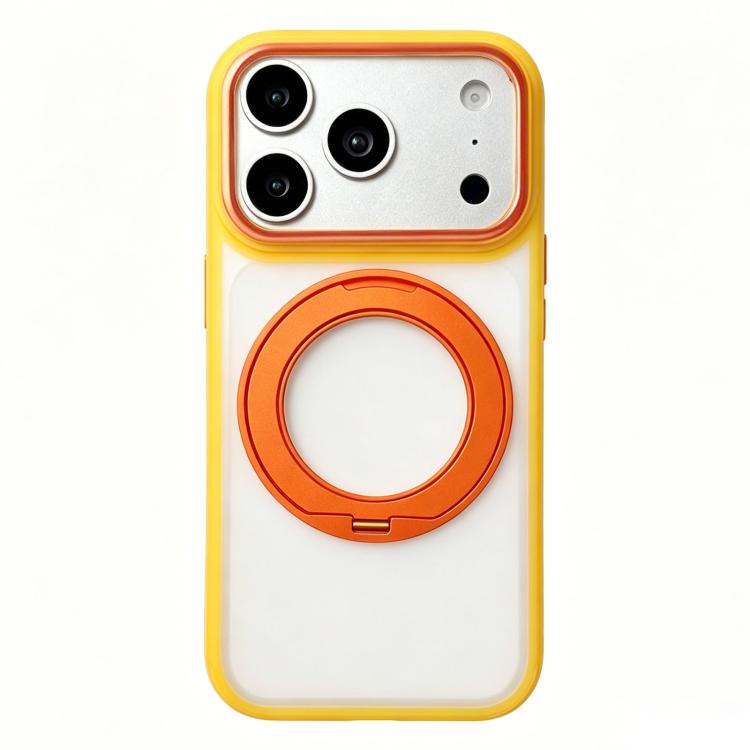 Custodia magnetica semitrasparente Color Shield con supporto girevole a 360° per telefono., For iPhone 17 Pro Max, For iPhone 17 Pro