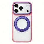 Custodia magnetica semitrasparente Color Shield con supporto girevole a 360° per telefono., For iPhone 17 Pro Max, For iPhone 17 Pro