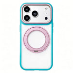 Custodia magnetica semitrasparente Color Shield con supporto girevole a 360° per telefono., For iPhone 17 Pro Max, For iPhone 17 Pro