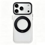 Custodia magnetica semitrasparente Color Shield con supporto girevole a 360° per telefono., For iPhone 17 Pro Max, For iPhone 17 Pro