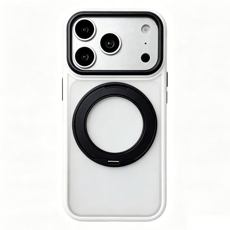 Custodia magnetica semitrasparente Color Shield con supporto girevole a 360° per telefono., For iPhone 17 Pro Max, For iPhone 17 Pro