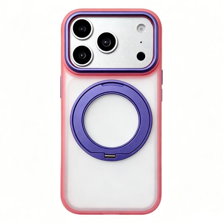 Custodia magnetica semitrasparente Color Shield con supporto girevole a 360° per telefono., For iPhone 17 Pro Max, For iPhone 17 Pro