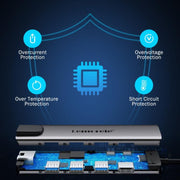 Docking station Lemorele TC39 9 in 1 con HDMI, Ethernet, PD da 100 W e connettore per laptop.