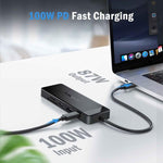 Docking station Lemorele TC92 9 in 1 con display 4K, Ethernet, alimentatore PD da 100 W e connettore portatile.