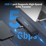 Docking station Lemorele TC92 9 in 1 con display 4K, Ethernet, alimentatore PD da 100 W e connettore portatile.