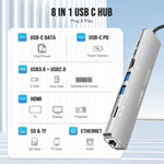 Docking station Lemorele TC19L Plus 8 in 1 con display 4K, Ethernet e alimentatore PD da 100 W.