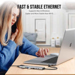 Docking station Lemorele TC19L Plus 8 in 1 con display 4K, Ethernet e alimentatore PD da 100 W.