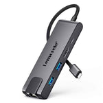 Docking station Lemorele TC24L 5 in 1, display Ultra HD 4K, trasferimento rapido, adattatore PD da 100 W.