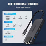 Docking station Lemorele TC24L 5 in 1, display Ultra HD 4K, trasferimento rapido, adattatore PD da 100 W.