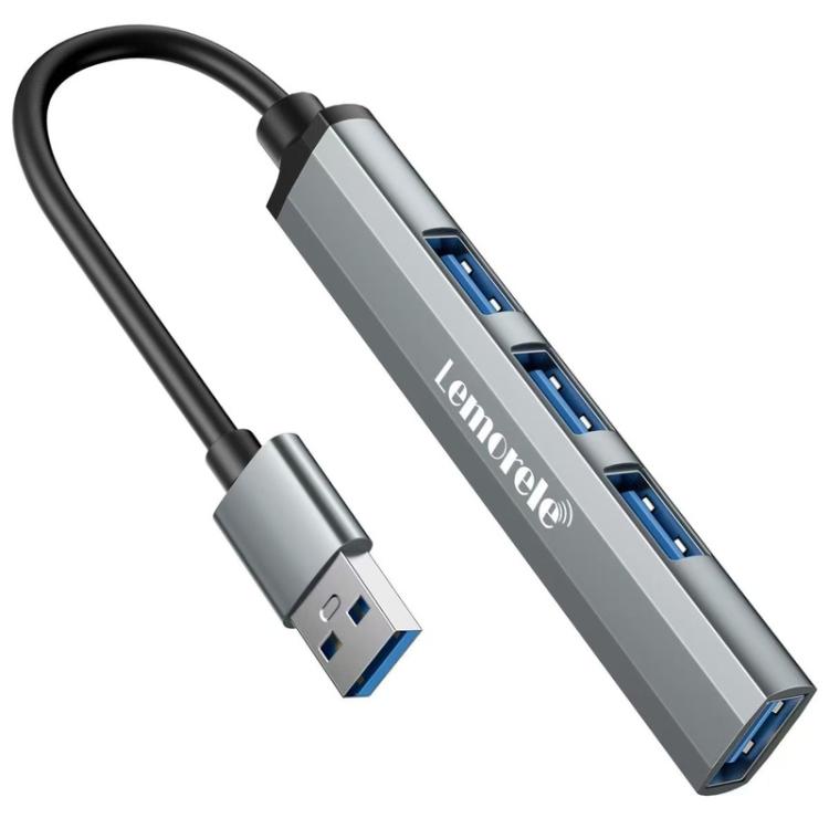 Hub Lemorele TC53 Type-C con 1 porta USB 3.0 e 3 porte USB 2.0, splitter a 4 porte.