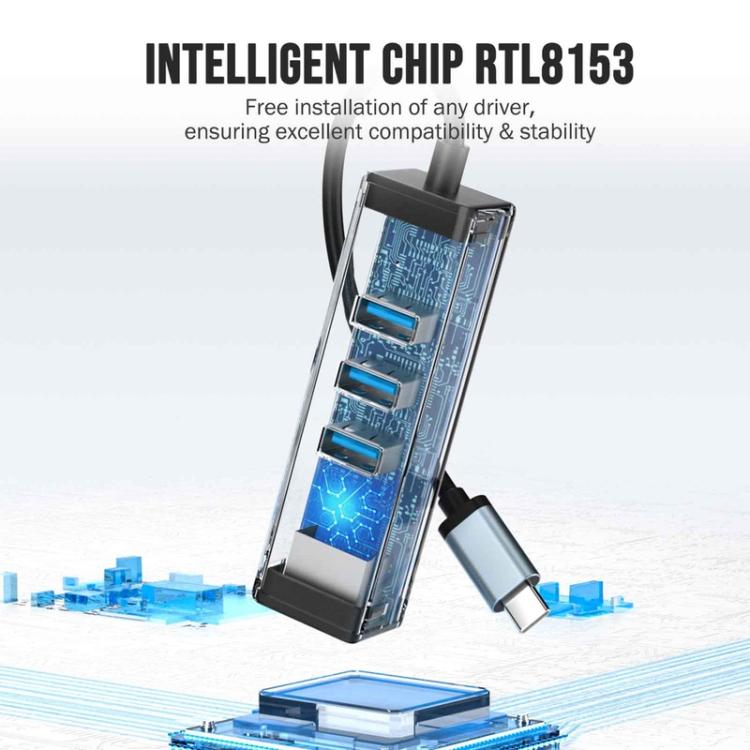 Lemorele Hub Type-C 4 in 1 con Ethernet Gigabit e USB