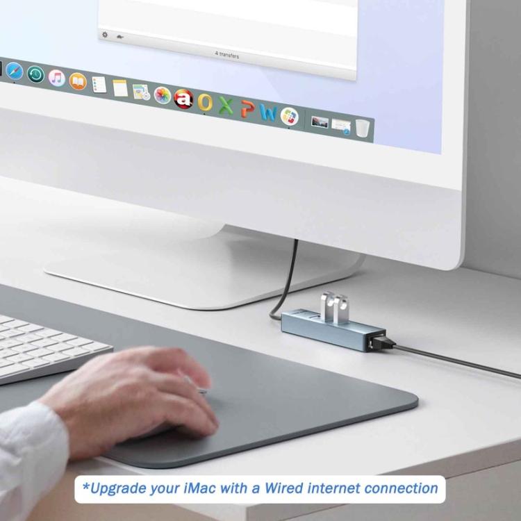 Lemorele Hub Type-C 4 in 1 con Ethernet Gigabit e USB