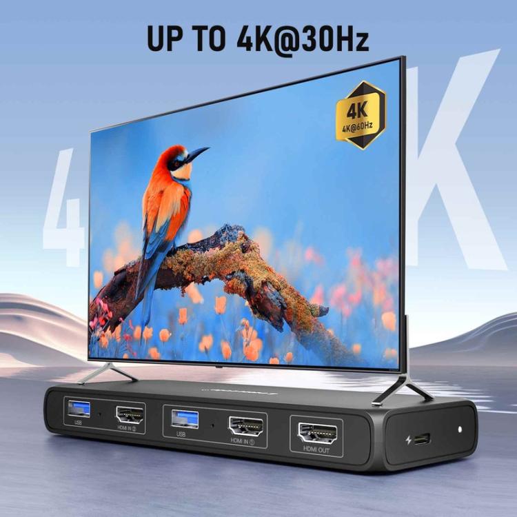 Lemorele G98 Dispositivo KVM 6 ingressi 3 uscite Multi Host Share Monitor Tastiera Mouse Distributore di segnali