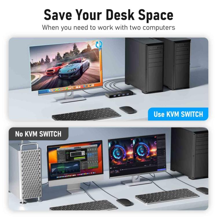 Lemorele G98 Dispositivo KVM 6 ingressi 3 uscite Multi Host Share Monitor Tastiera Mouse Distributore di segnali