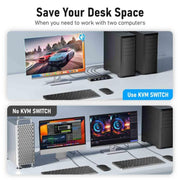 Lemorele G98 Dispositivo KVM 6 ingressi 3 uscite Multi Host Share Monitor Tastiera Mouse Distributore di segnali