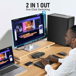 Lemorele G98 Dispositivo KVM 6 ingressi 3 uscite Multi Host Share Monitor Tastiera Mouse Distributore di segnali
