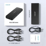 Lemorele G98 Dispositivo KVM 6 ingressi 3 uscite Multi Host Share Monitor Tastiera Mouse Distributore di segnali