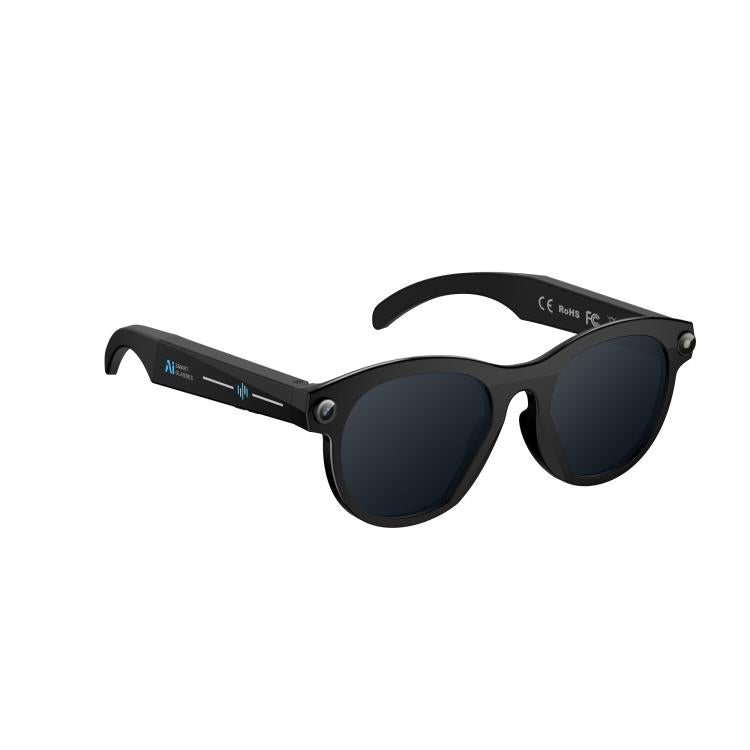 Occhiali intelligenti M88-S da 8 MP con intelligenza artificiale, supporto per chiamate Bluetooth, assistente vocale AI e controllo della musica.