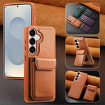 Custodia per telefono CaseNeo Retro Multi-Card Bag con retro magnetico, For Galaxy S26+ 5G, For Galaxy S26 Ultra 5G, For Galaxy S26 5G, For Galaxy S25 Edge 5G, For Galaxy S25 Ultra 5G, For Galaxy S24 5G / S25 5G