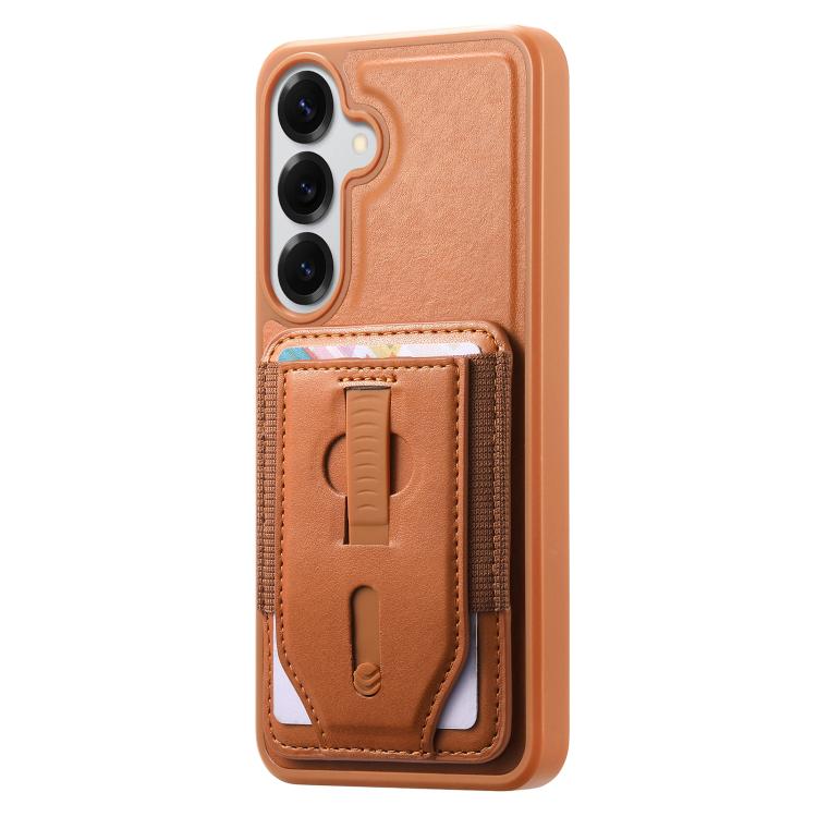 Custodia per telefono CaseNeo Retro con cinturino da polso elastico, porta carte e retro magnetico., For Galaxy S24+ 5G / S25+ 5G