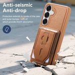 Custodia per telefono CaseNeo Retro con cinturino da polso elastico, porta carte e retro magnetico., For Galaxy S24+ 5G / S25+ 5G